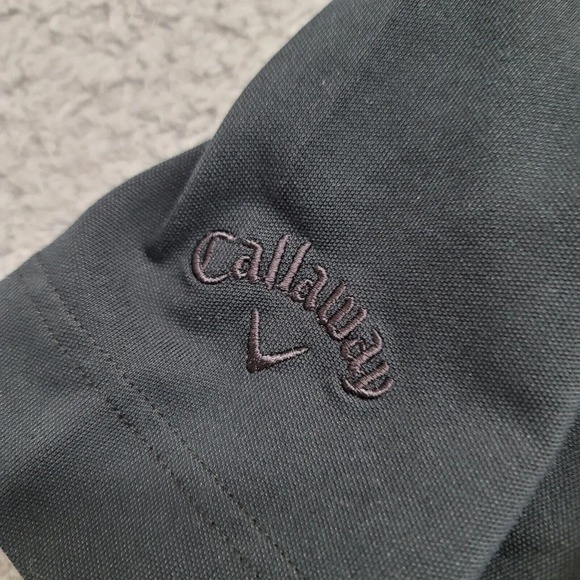 Callaway Shirt Mens Large Black Short Sleeve Outdoors Sports Logo‎ Golf Polo - Picture 9 of 13